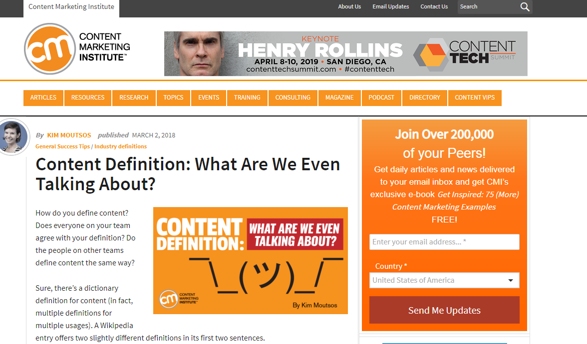 content trends - content marketing institute screenshot 